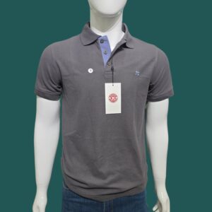 CAMISETA POLO, GRIS, JHONNY COTTON, MANGA CORTA