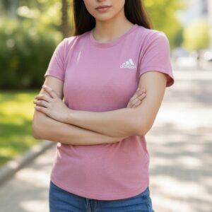 CAMISETA ADIDAS DEPORTIVA, ROSA CHICLE / MANGA CORTA