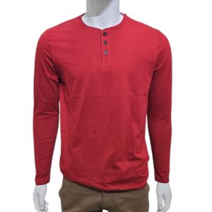 CAMISETA ROJO VINO, JHONNY COTTON / MANGA LARGA