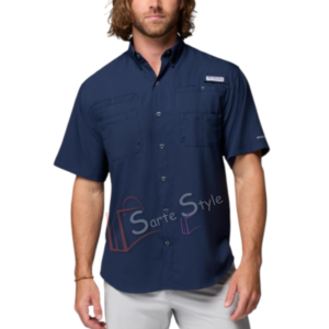 CAMISA COLUMBIA TAMIAMI II ORIGINAL - AZUL OSCURO - MANGA CORTA