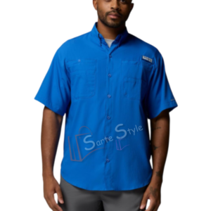 CAMISA COLUMBIA TAMIAMI II ORIGINAL - AZUL CLARO - MANGA CORTA