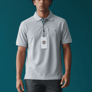 CAMISETA POLO - JHONNY COTTON - GRIS - MANGA CORTA