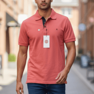 CAMISETA POLO JHONNY COTTON, SALMON - MANGA CORTA