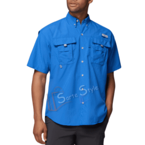 CAMISA COLUMBIA BAHAMA II ORIGINAL - AZUL CLARO - MANGA CORTA