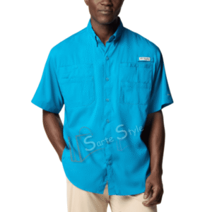 CAMISA COLUMBIA TAMIAMI II ORIGINAL - ECO AZUL - MANGA CORTA